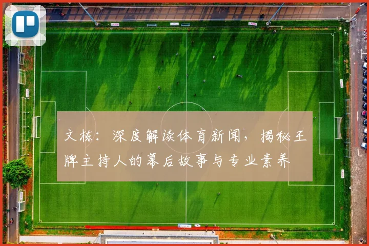 文栋:深度解读体育新闻,揭秘王牌主持人的幕后故事与专业素养